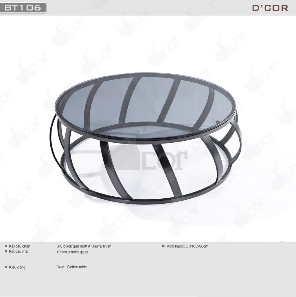 Ấn tượng với bàn trà tròn trong phòng khách - Mã: BT106