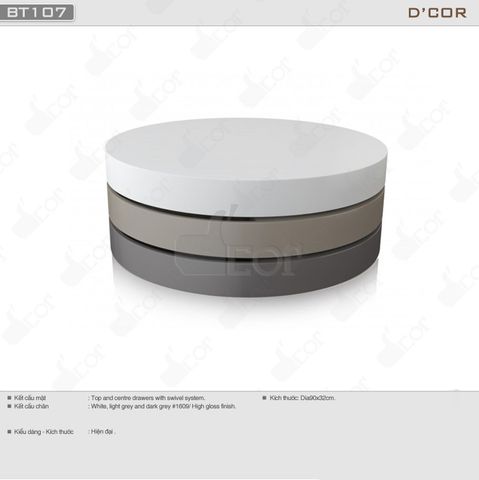  Bàn trà tròn thiết kế hiện đại - Mã: BT107 
