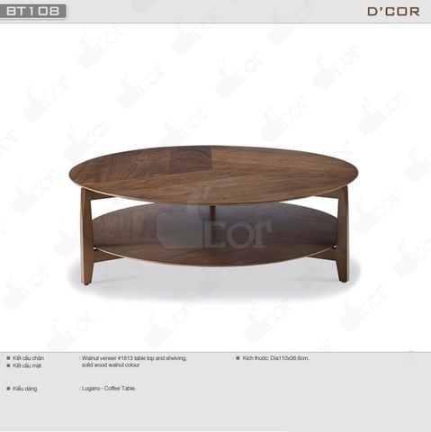  Bàn trà tròn mang phong cách Vintage - Mã: BT108 