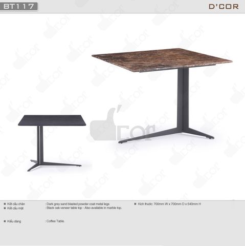  Bàn vuông chất liệu gốm Tây Ba Nha - Mã: BT117 