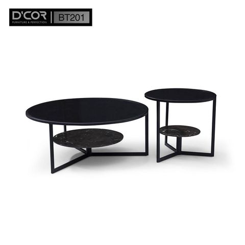  BT201 - Bàn trà mặt kính Temper, đá Marble 