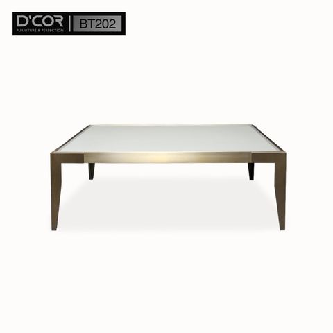  BT202 - Bàn trà vuông mặt kính Temper, đá Marble 