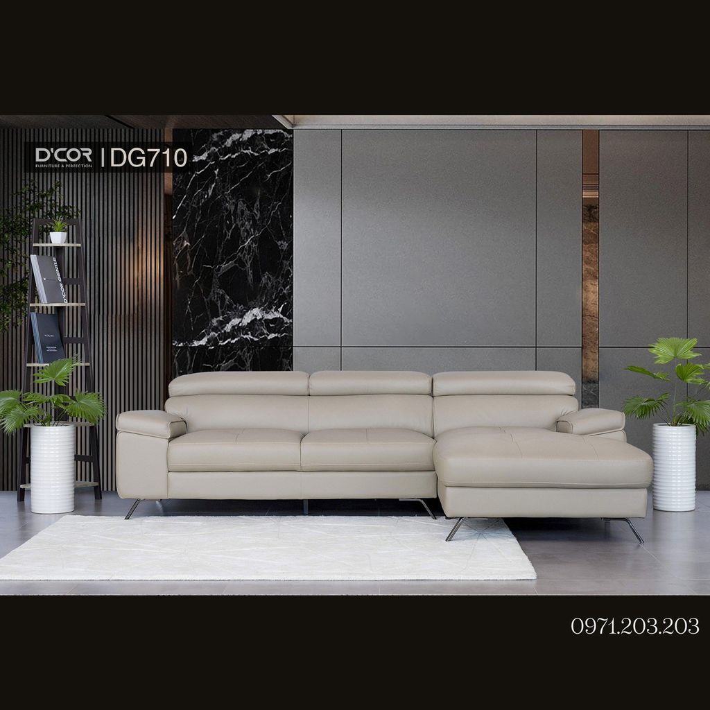Sofa da Malaysia cho phòng khách -  Mã: DG710