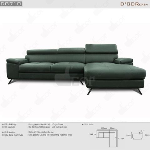  Sofa da Malaysia cho phòng khách -  Mã: DG710 