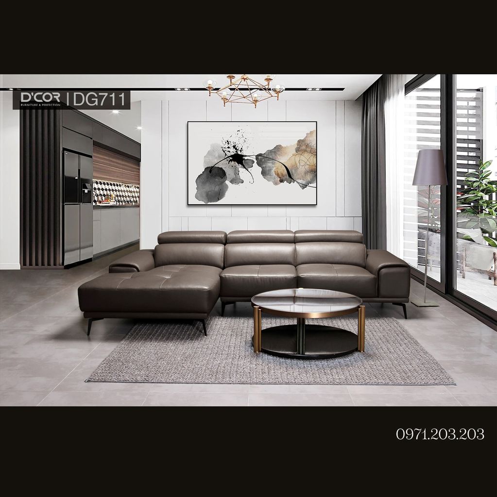 Sofa góc chữ L nhập khẩu Malaysia -  Mã: DG711