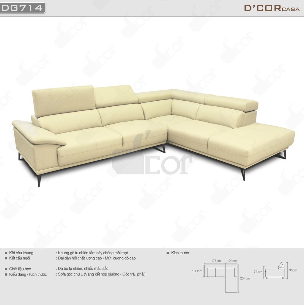 Sofa quây nhập khẩu kiểu dáng sang trọng - Mã: DG714