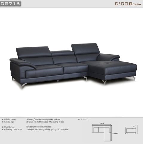 Phóng khoáng với thiết kế sofa da - Mã: DG716 