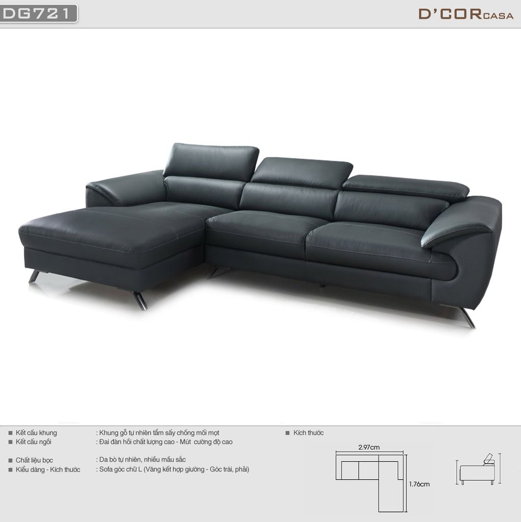 Thiết kế sofa khỏe khắn ấn tượng - Mã: DG721