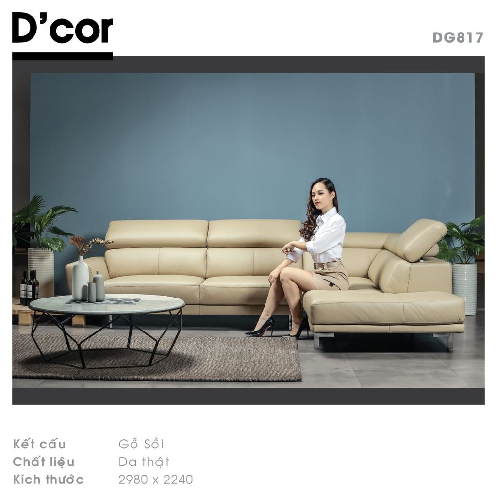 Nhẹ nhàng thể hiện đẳng cấp của sofa phong cách Ý - Mã: DG817