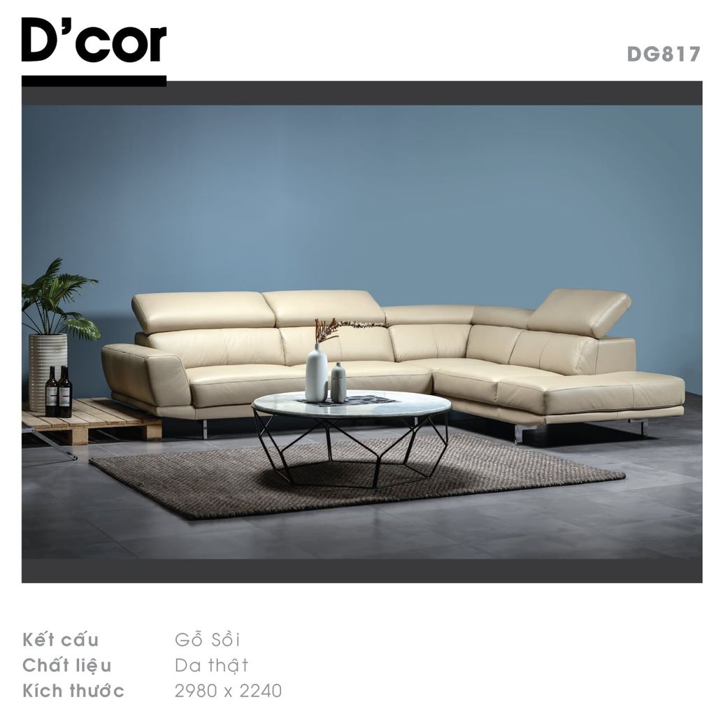 Nhẹ nhàng thể hiện đẳng cấp của sofa phong cách Ý - Mã: DG817
