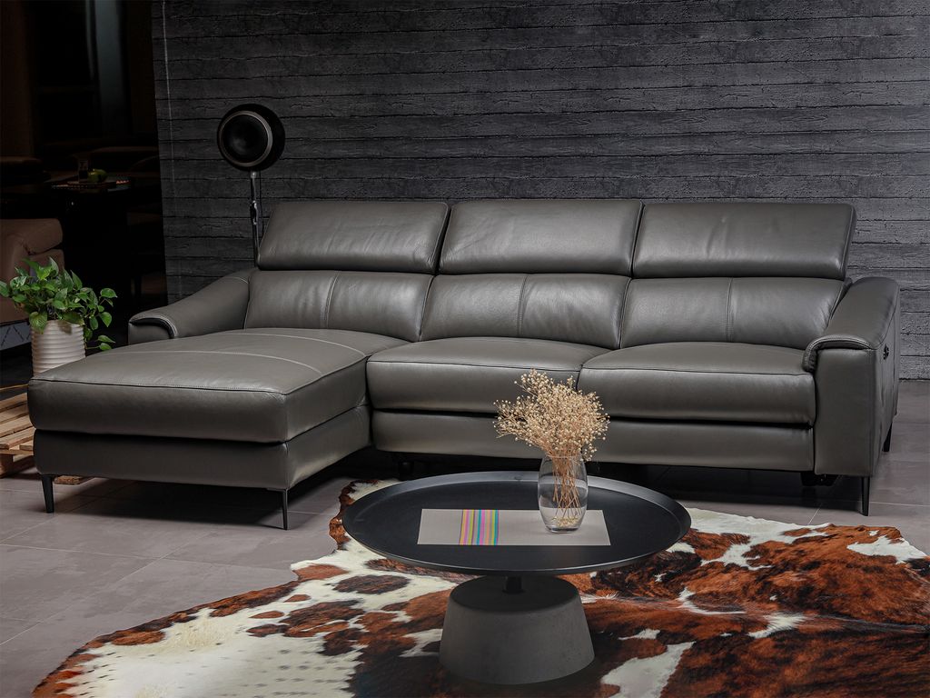 DG901 KUKA - Sofa góc da thật nhập khẩu