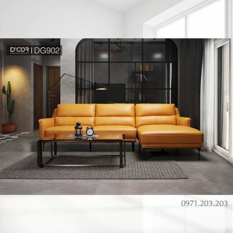  DG902 KUKA - Sofa góc da thật nhập khẩu 