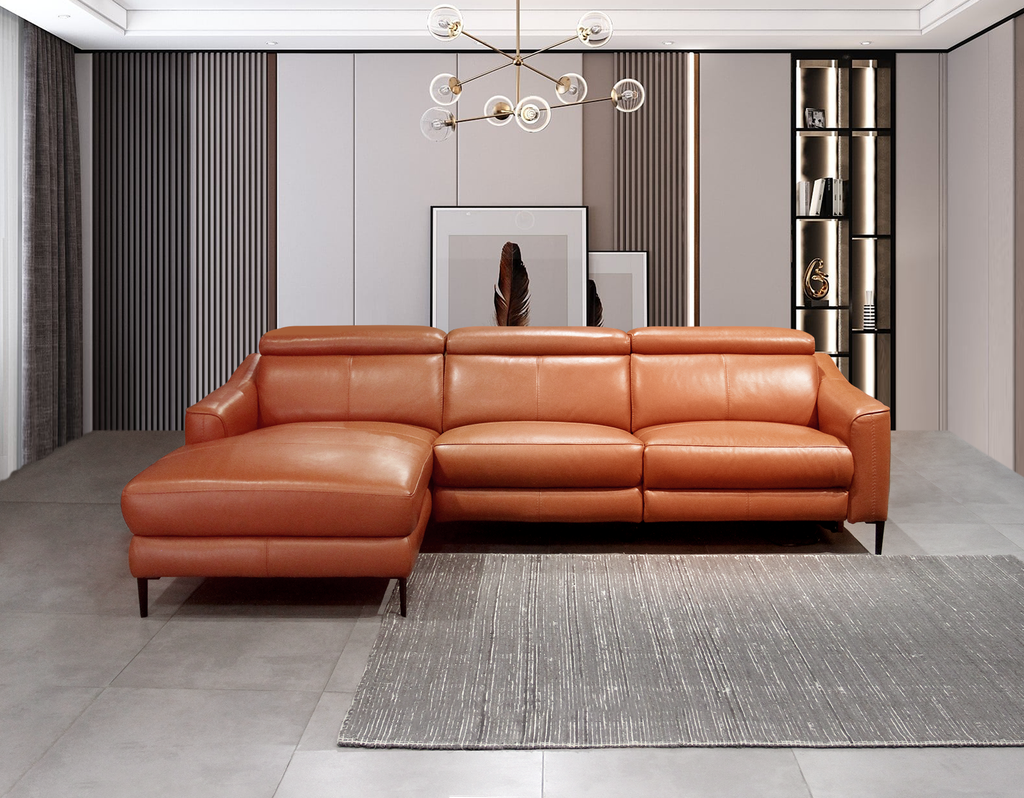 DG904 KUKA - Sofa góc da thật nhập khẩu