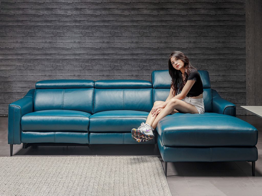 DG904 KUKA - Sofa góc da thật nhập khẩu
