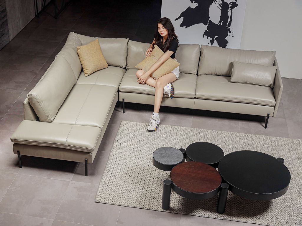 DG905 KUKA - Sofa da thật nhập khẩu
