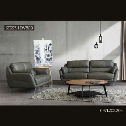 Phong cách Tây với sofa da nhập khẩu cao cấp – Mã: DV820 