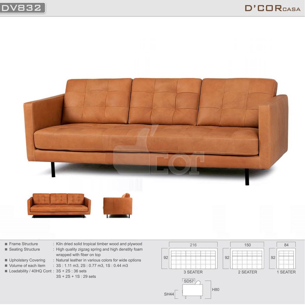 Thiết kế thanh lịch sang trọng với sofa văng nhập khẩu -  Mã: NV832