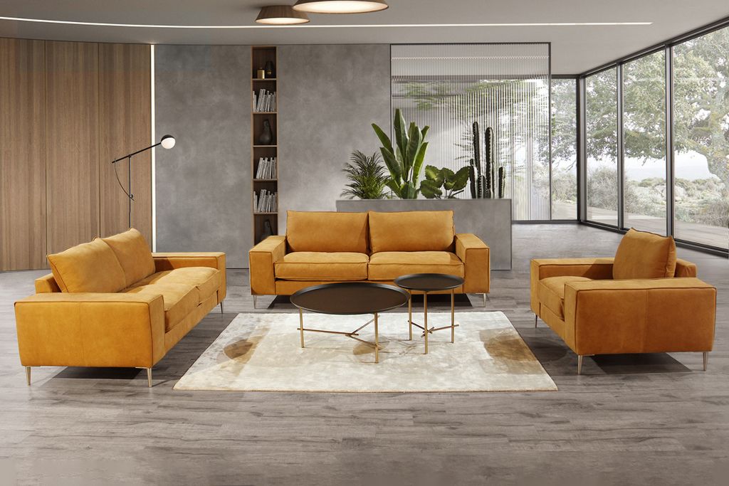 Khỏe khoắn trong thiết kế sofa da cao cấp – Mã: DV848