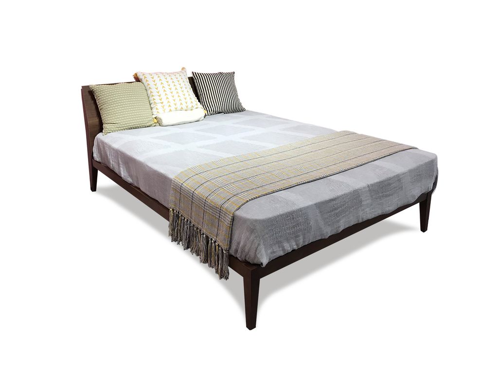 G01D - Giường veneer óc chó, chân gỗ sồi nhập khẩu