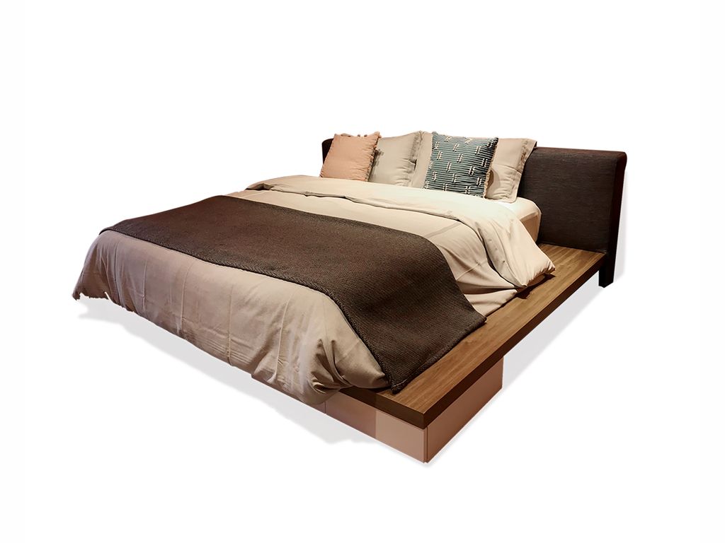 G04K - Giường nỉ, chân gỗ sồi nhập khẩu
