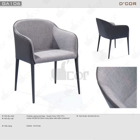  Ghế ăn hiện đại chất liệu vải nỉ - Mã: GA106 
