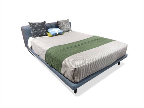  G05K – Giường nỉ, chân gỗ sồi nhập khẩu 