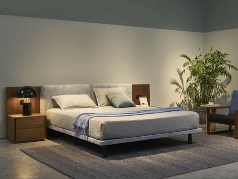  G05K – Giường nỉ, chân gỗ sồi nhập khẩu 