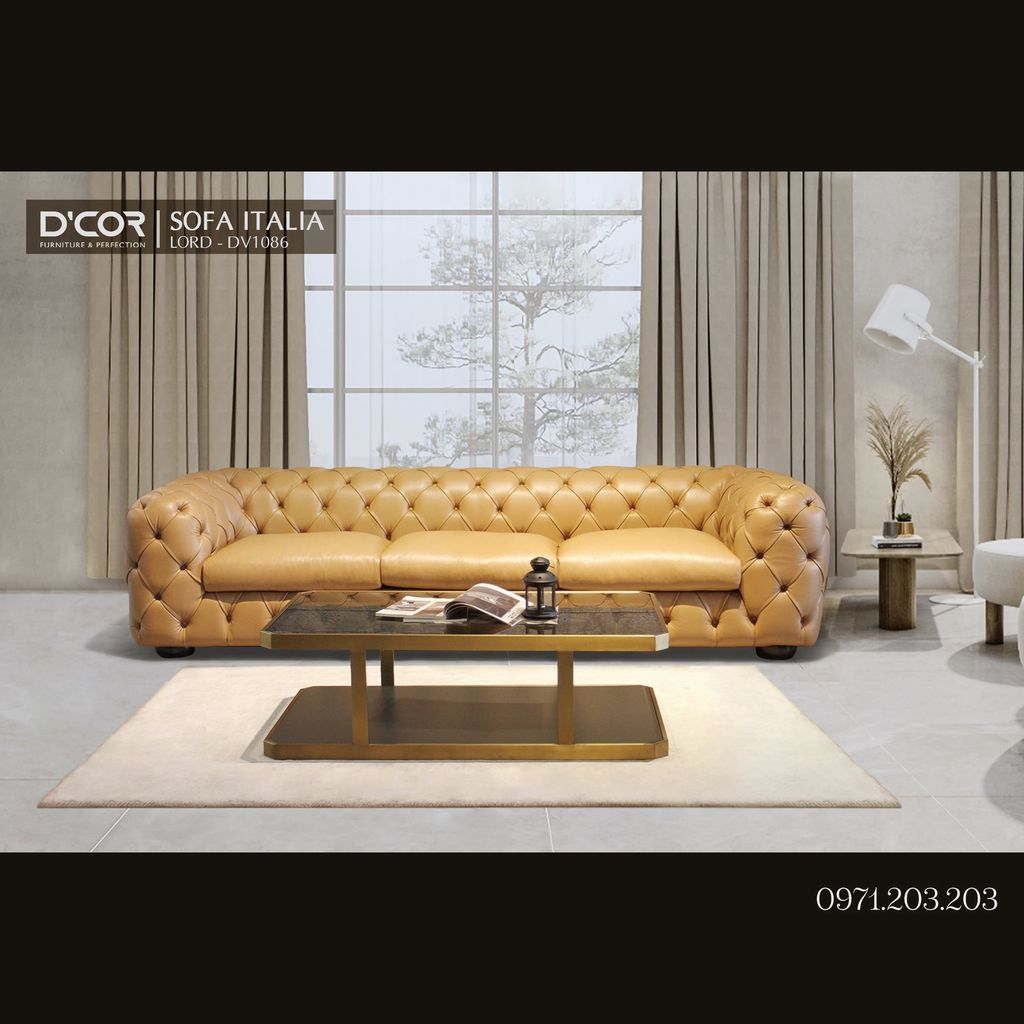 SOFA ITALIA LORD - DV1086: Tuyệt Tác Tân Cổ Điển, Khẳng Định Vị Thế Chủ Nhân