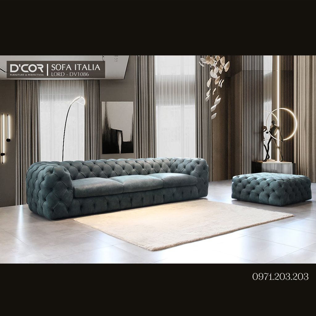 SOFA ITALIA LORD - DV1086: Tuyệt Tác Tân Cổ Điển, Khẳng Định Vị Thế Chủ Nhân