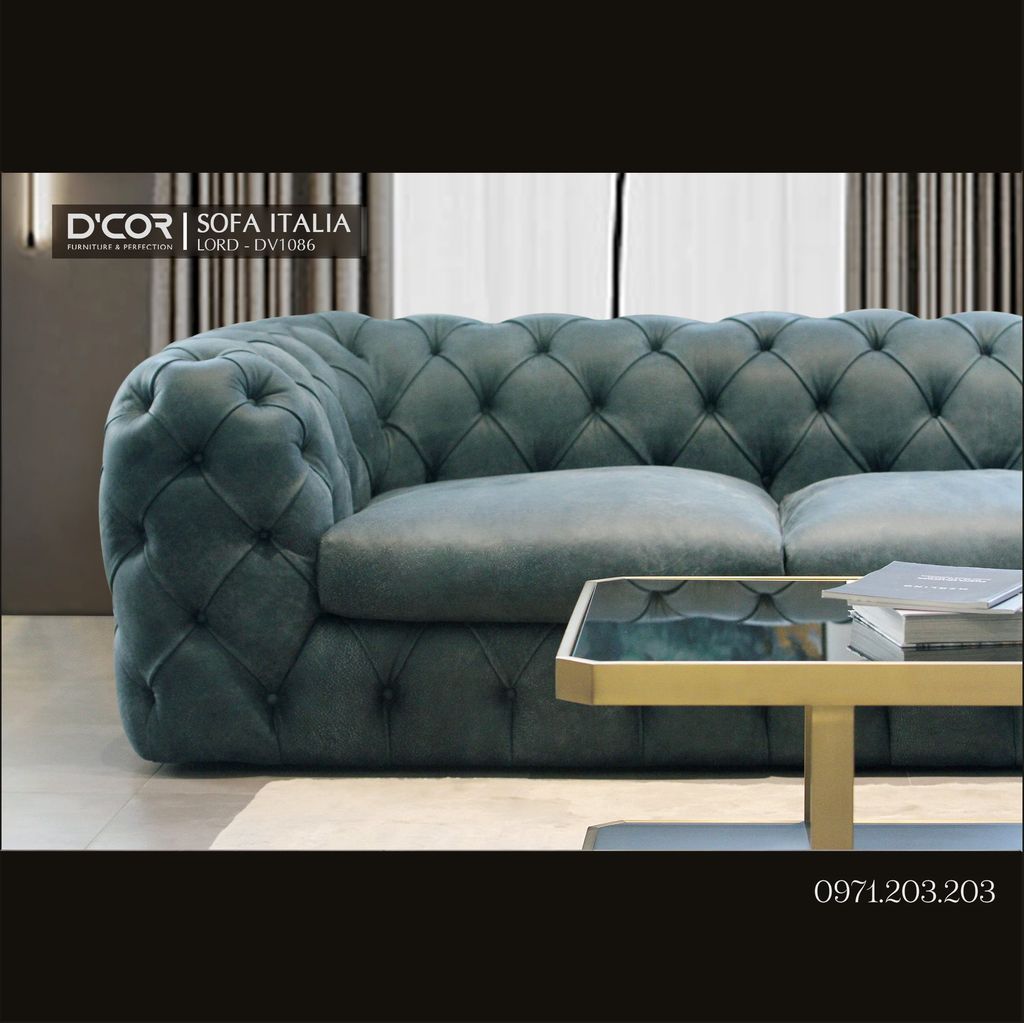 SOFA ITALIA LORD - DV1086: Tuyệt Tác Tân Cổ Điển, Khẳng Định Vị Thế Chủ Nhân