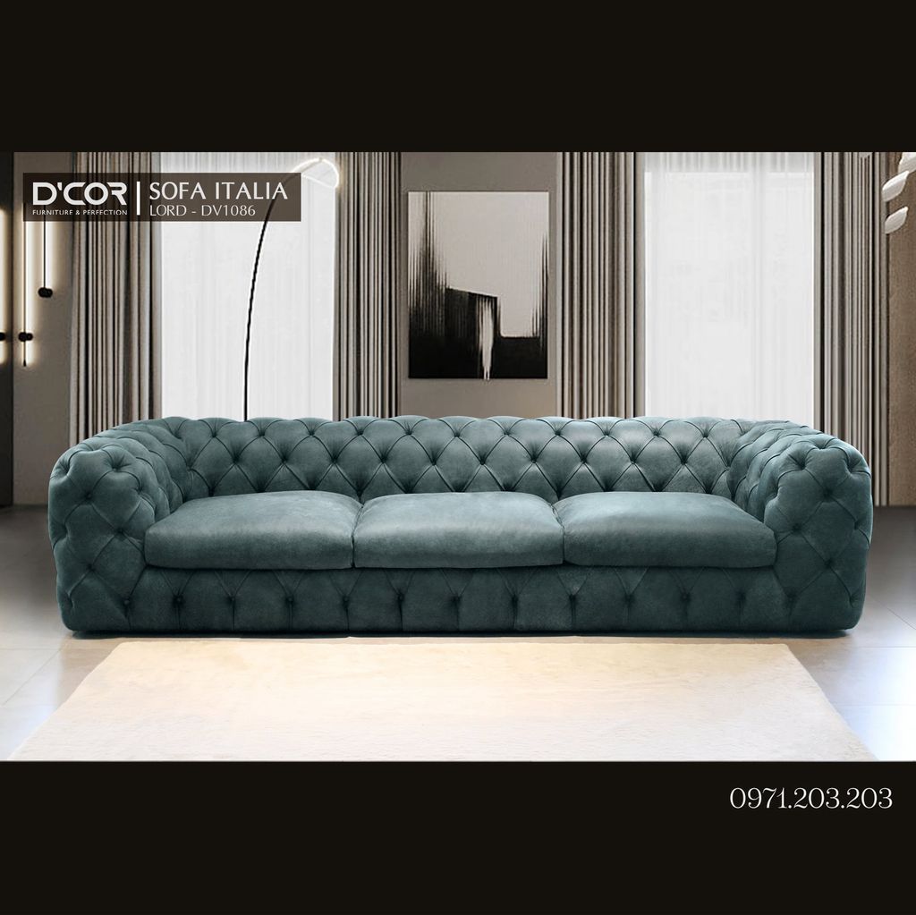 SOFA ITALIA LORD - DV1086: Tuyệt Tác Tân Cổ Điển, Khẳng Định Vị Thế Chủ Nhân