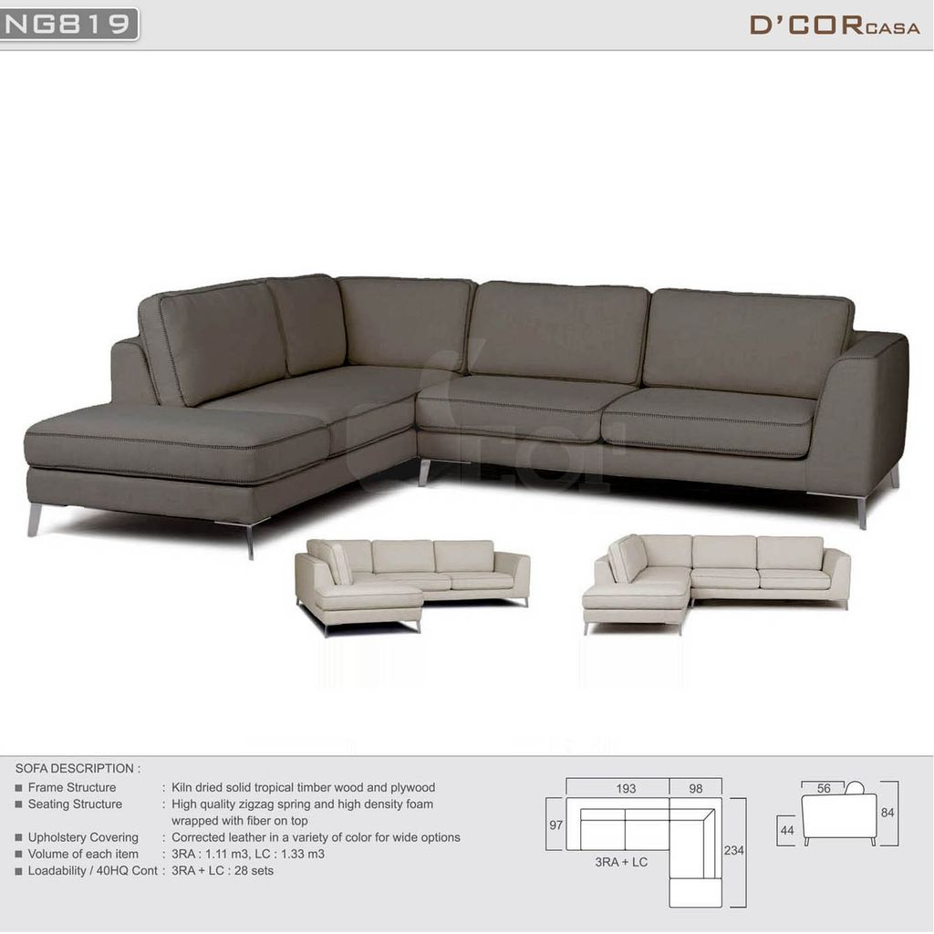 Thanh lịch với thiết kế sofa nỉ - Mã: NG819