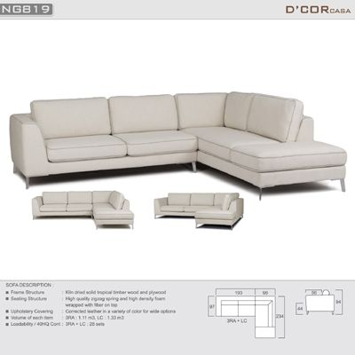 Thanh lịch với thiết kế sofa nỉ - Mã: NG819