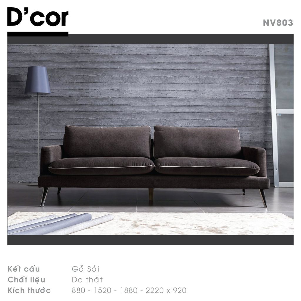 Cảm nhận sự mềm mại của sofa nỉ - Mã: NV803