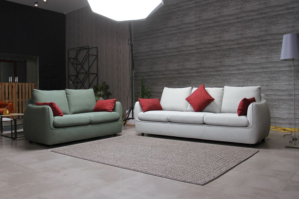 NV903 KUKA - Sofa nỉ gỗ sồi, nhập khẩu