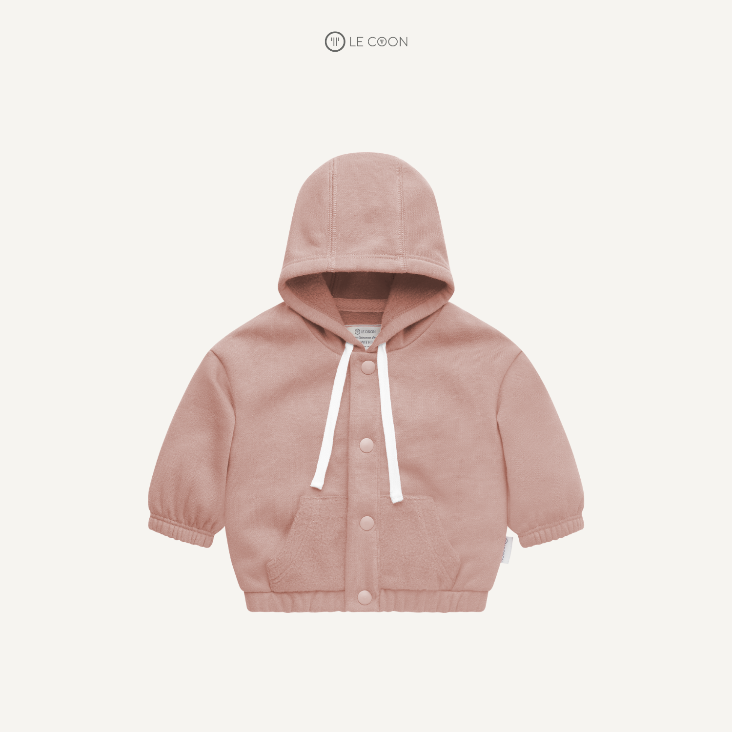  Hoodie nỉ cào bông - Màu Hồng 