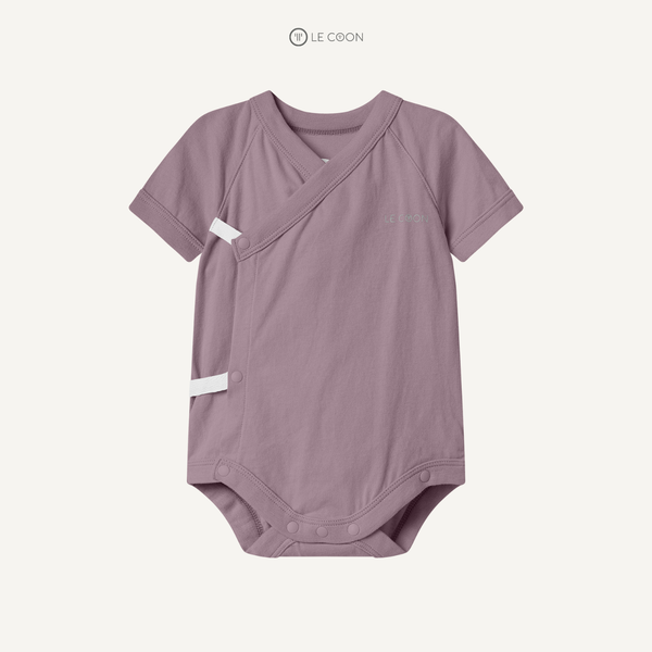  Bodysuit cúc bấm cộc tay - Màu Tím Elderberry 