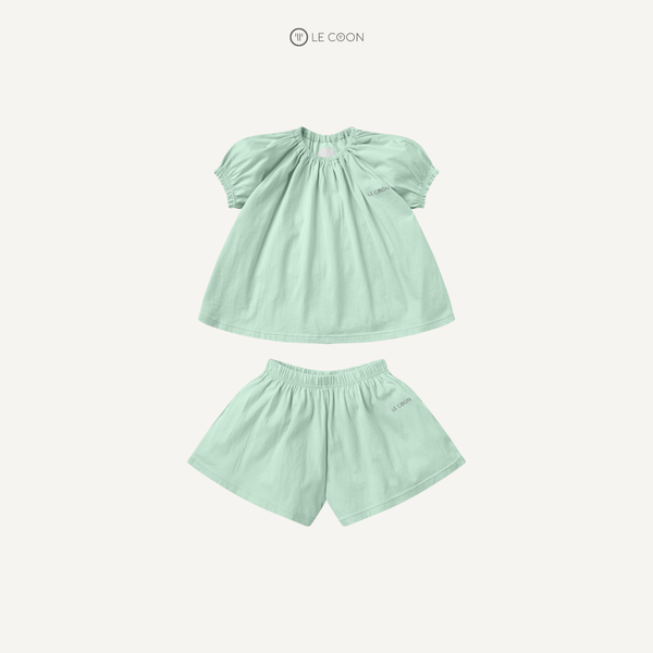  Bộ đồ tay bồng bé gái - Màu Xanh lá Misty Jade 