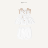  Bộ babydoll sailor - Màu Trắng 