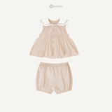  Bộ babydoll sailor - Màu Be 