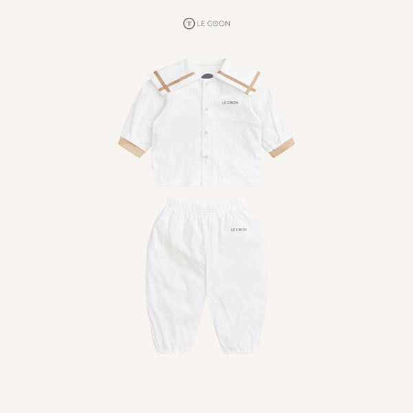  Bộ cúc bấm sailor dài - Màu Trắng 