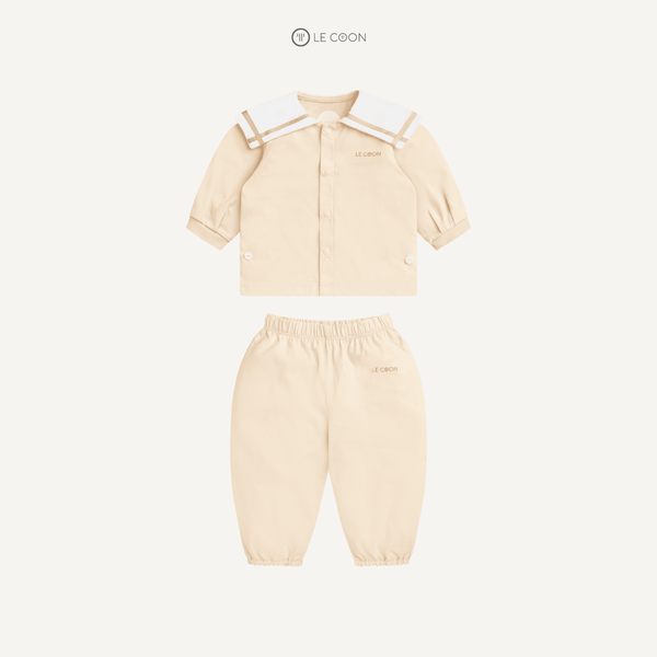  Bộ cúc bấm sailor dài - Màu Be 