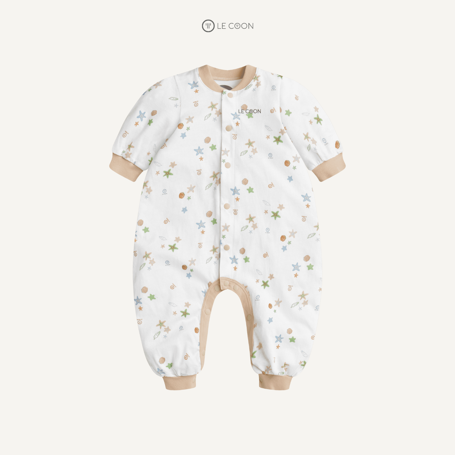  Bodysuit cổ bomber dài tay - Trắng In Sắc Màu 