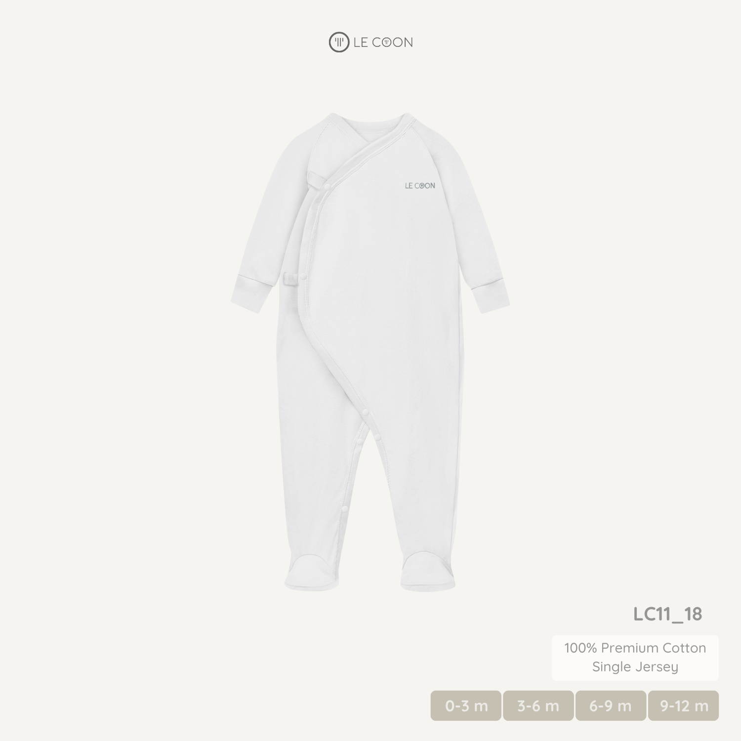  Bodysuit Liền Tất 2 Vạt - Màu Trắng 