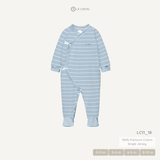  Bodysuit Liền Tất 2 Vạt - Màu Kẻ xanh biển Trắng 
