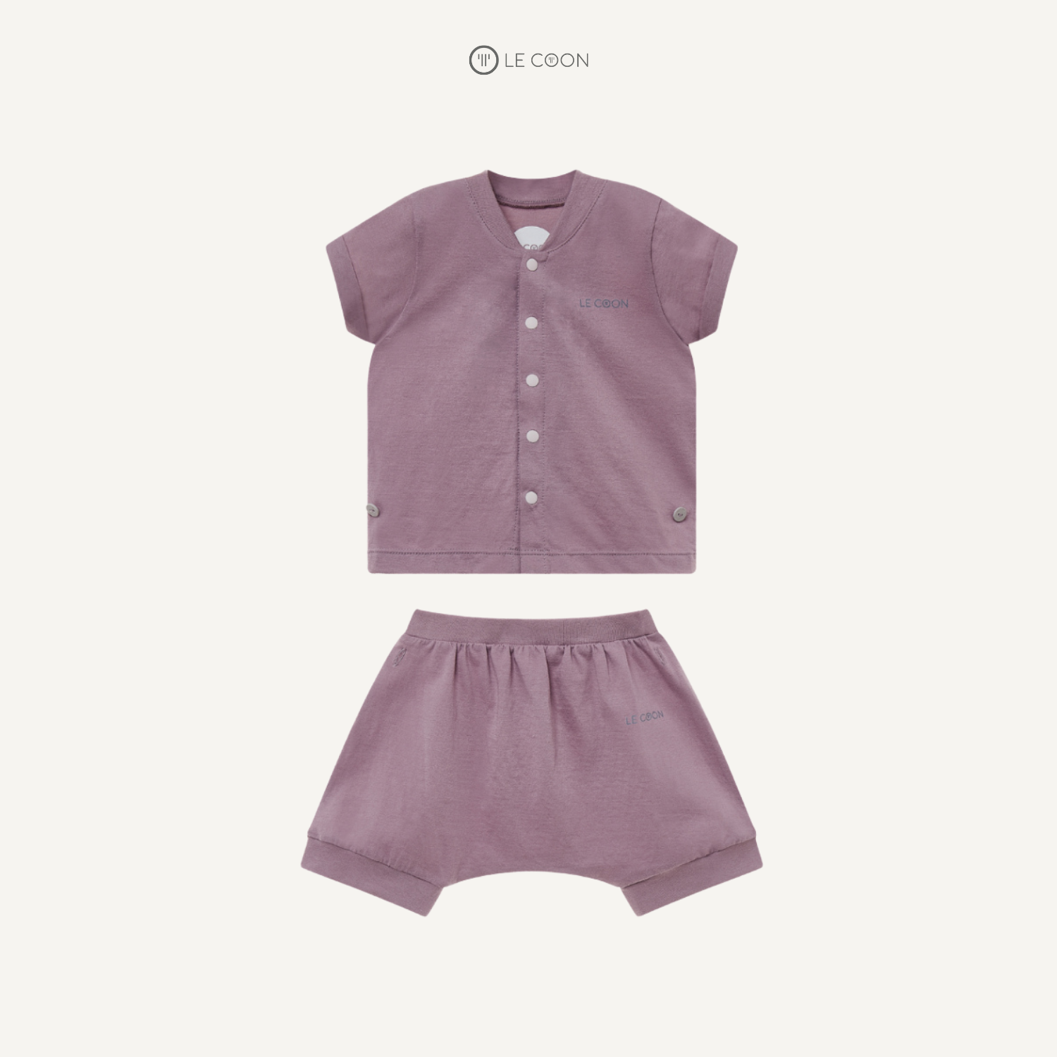  Bộ đồ cúc bấm giữa - Màu Tím Elderberry 