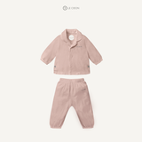  Pyjama dài tay - Màu Hồng khói 