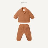  Pyjama dài tay - Màu Cam đất 