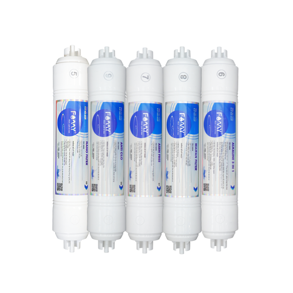 Combo 5 Lõi (5 Đến 9) Và 6 Lõi (5 Đến 10) Bộ Lõi Lọc Nước Tạo Khoáng Famy - Dùng Cho Máy Lọc RO
