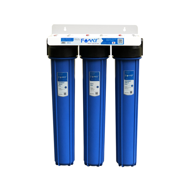 Bộ 3 Cốc Lọc Nước Famy BC0320 - Chính Hãng - 3 Cấp Lọc 20Inch - Lắp Gầm Bếp, Nhà Vệ Sinh